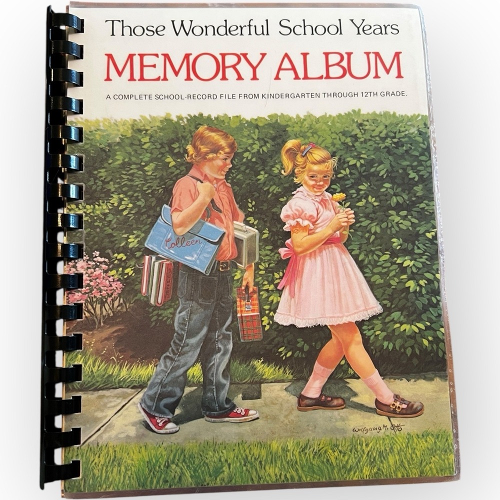 Vintage 70s Those Wonderful School Years Memory Album Record‎ File K-12th Grade